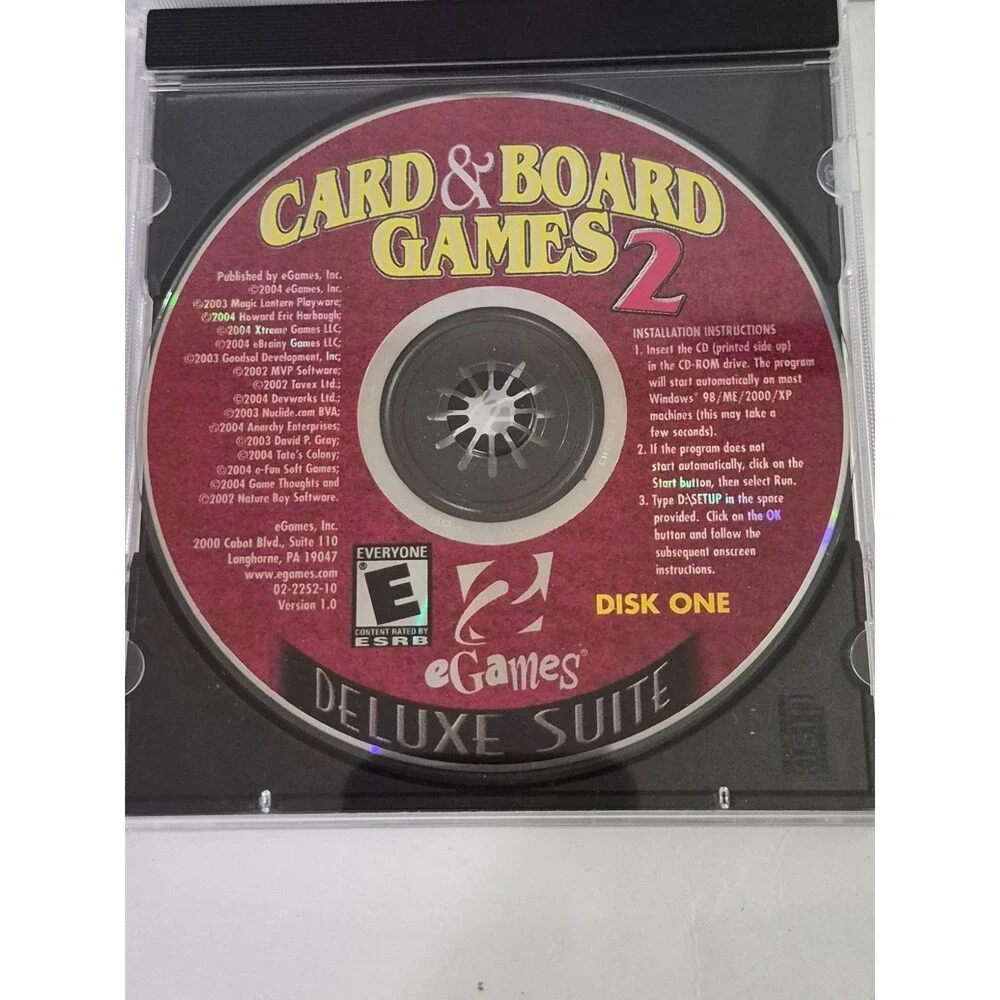 Card & Board Games Deluxe Suite PC Games 2 Disk Set (one still sealed) Vintage